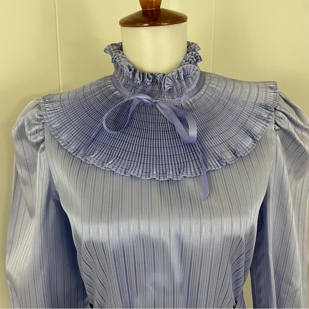 Vintage 70s 80s Smocked Bin‎ Long Sleeve Midi Dress - Picture 4 of 15